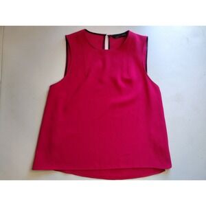 Zara Woman Sleeveless Fuchsia Pink Round Neck Keyhole Back Blouse Medium
